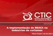 A Implementação do REACh na indústrias de curtumes Filipe Crispim 30-10-2014