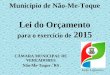 Município de Não-Me-Toque Lei do Orçamento para o exercício de 2015 CÂMARA MUNICIPAL DE VEREADORES Não-Me-Toque / RS Poder Legislativo