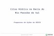Apresentação AEDIN Crise Hídrica na Bacia do Rio Paraíba do Sul Propostas de Ações da AEDIN