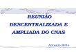 REUNIÃO DESCENTRALIZADA E AMPLIADA DO CNAS Antonio Brito