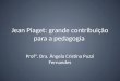 Jean Piaget: grande contribuição para a pedagogia Profª. Dra. Ângela Cristina Puzzi Fernandes