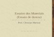 Ensaios dos Materiais (Ensaio de dureza) Prof. Christian Mariani