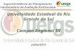 Universidade Estadual do Rio Grande do Sul Campus Regional III Julho/2013 Superintendência de Planejamento Coordenadoria de Avaliação Institucional