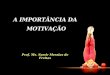 A IMPORTÂNCIA DA MOTIVAÇÃO A IMPORTÂNCIA DA MOTIVAÇÃO Prof. Ms. Samir Messias de Freitas