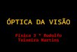 ÓPTICA DA VISÃO Física 3 * Rodolfo Teixeira Martins