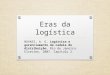Eras da logística NOVAES, A. G. Logística e gerenciamento da cadeia de distribuição. Rio de Janeiro: Elsevier, 2007. Capítulo 2