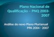 Análise do novo Plano Plurianual PPA 2004 - 2007