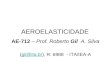 AEROELASTICIDADE AE-712 – Prof. Roberto Gil A. Silva (gil@ita.br), R: 6988 - ITA/IEA-Agil@ita.br