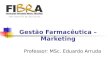 Gestão Farmacêutica – Marketing Professor: MSc. Eduardo Arruda