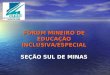 FÓRUM MINEIRO DE EDUCAÇÃO INCLUSIVA/ESPECIAL SEÇÃO SUL DE MINAS