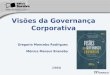 Gregorio Mancebo Rodriguez Mônica Mansur Brandão |2010| Visões da Governança Corporativa Capa da Obra