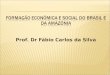 Prof. Dr Fábio Carlos da Silva. Unidade IV A Economia Colonial no Brasil e na Amazônia Tema 1 A economia escravista de agricultura tropical (séc.XVI e