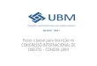 Passo a passo para inscrição no CONGRESSO INTERNACIONAL DE DIREITO – CONIDIR UBM