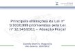 Camila Barros Nogueira Rio Janeiro, 10/07/2012 Principais alterações da Lei nº 9.933/1999 promovidas pela Lei nº 12.545/2011 – Atuação Fiscal