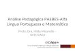 Análise Pedagógica PAEBES-Alfa Língua Portuguesa e Matemática Profa. Dra. Hilda Micarello – UFJF/CAEd