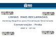 LINHAS MAIS RECLAMADAS Ranking Negativo para Fiscalização Direcionada Conservação - Frota ANO V – Nº 04