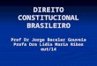 DIREITO CONSTITUCIONAL BRASILEIRO Prof Dr Jorge Bacelar Gouveia Profa Dra Lídia Maria Ribas out/14