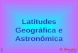Latitude geográfica e astronomica