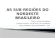 As subregiões do nordeste brasileiro