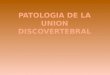 Patologia de La Union Disco Vertebral