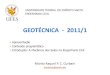 2011-01 - Geotécnica - AULA 1 - Conteúdo programático e introdução