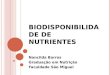 Aula 6 - Biodisponibilidade de Nutrientes