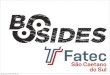 Palestra BSides SP - FATEC-SCS - "Introdução a Criptografia Quântica e QKD"