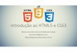 Minicurso introdução ao html5 e css3