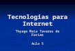 Tecnologias para internet - Aula 5