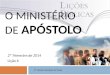 O ministério de apóstolo