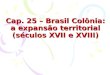 Cap 25 brasil colonia a expansão territorial