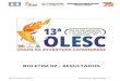 Boletim 002 - Etapa Estadual da Olesc - Resultados