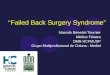 Sindrome PóS Laminectomia   Failed Back Surgery Syndrome