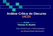 AnáLise CríTica Do Discurso (Acd)