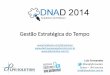 Gestão estratégica do tempo  - #DNAD2014 - Setembro 2014