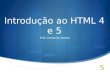 Introdução ao HTML4 e HTML5