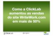 Como a ClickLab aumentou em mais de 50% as vendas do WriteWork.com