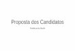 Proposta dos candidatos 2012 - prefeitura do recife