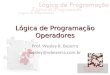 Lógica de Programação - Operadores