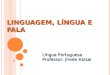 Linguagem, língua e fala