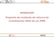 Workshop - Proposta de avaliação de retorno do investimento (ROI) de um PMO