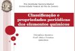 Classificação periódica e propriedades periódicas dos elementos químicos