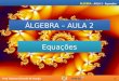 Algebra - Aula 2