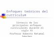 EnFoQues teoriCos Del Curriculum