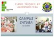 Apresentação Curso Técnico Em Agroindústria e Da Disciplina
