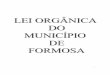 Lei Organica Do Municipio de Formosa-GO