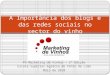 Apresentação blogs e redes sociais sector do vinho