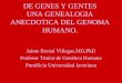 DE GENES Y GENTES UNA GENEALOGIA ANECDOTICA DEL GENOMA HUMANO. Jaime Bernal Villegas,MD,PhD Profesor Titular de Genética Humana Pontificia Universidad