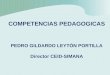 COMPETENCIAS PEDAGOGICAS PEDRO GILDARDO LEYTÓN PORTILLA Director CEID-SIMANA