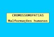 CROMOSSOMOPATIAS Malforma§µes humanas